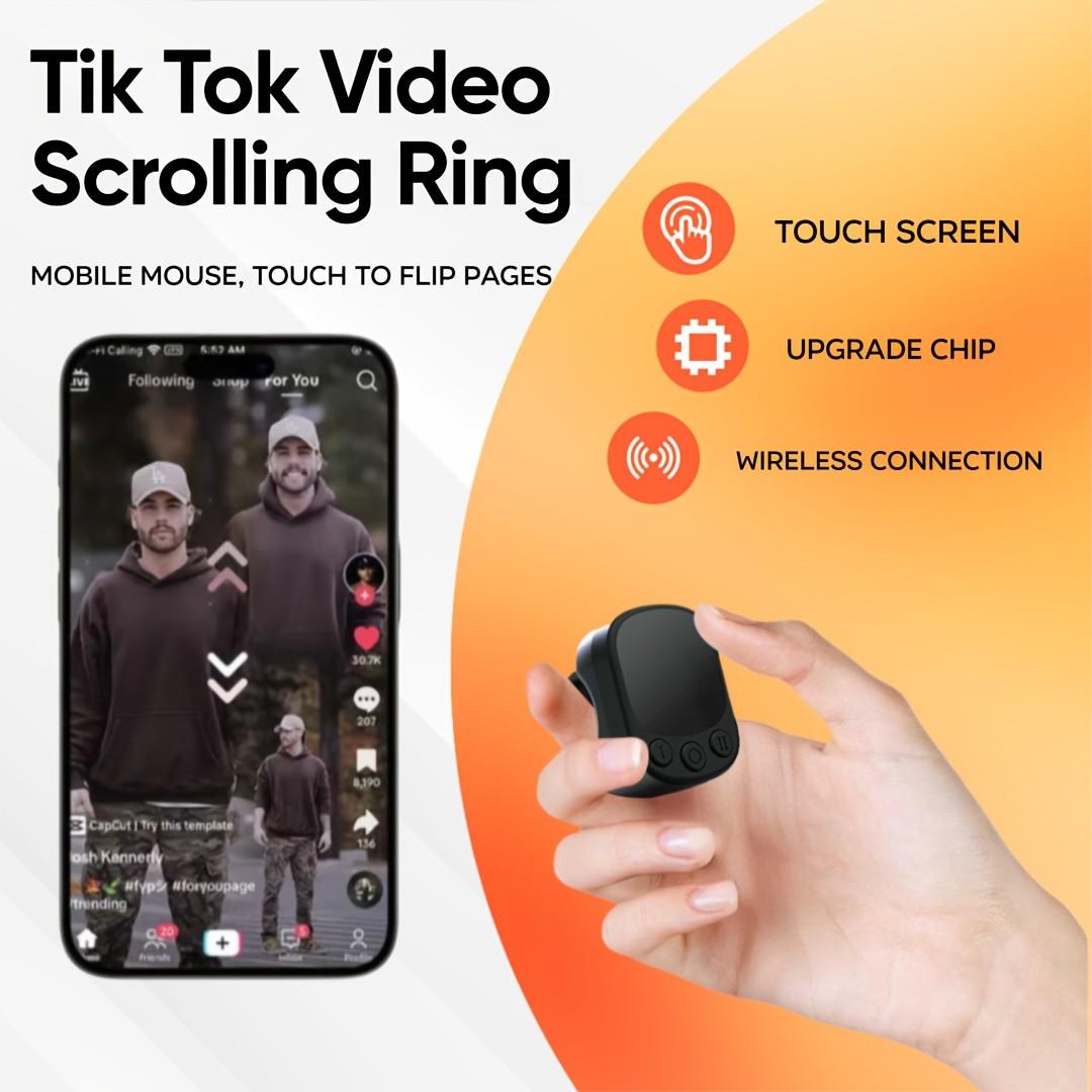 [Touchscreen Remote Control] Multi functional touchscreen remote control, TikTok scrolling controller for short videos on mobile phones, wireless e-book page flipping device, remote control for camera and video shutter on mobile phones and tablets, prefer