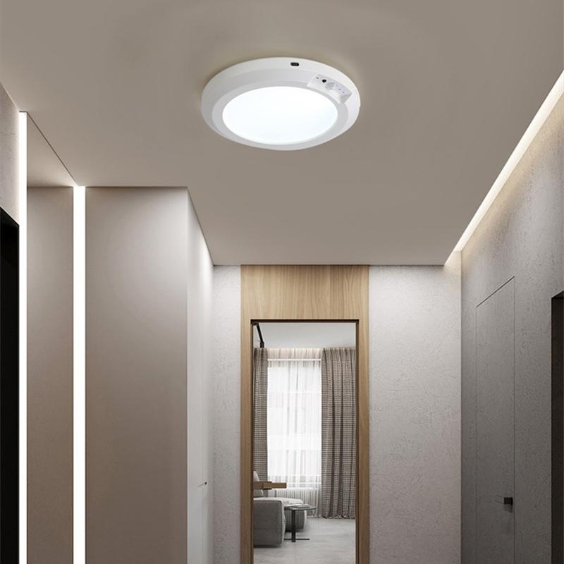 1/2 piece motion sensor light, ABS infinite dimming sensor light with remote control circular light, USB rechargeable, adjustable brightness, suitable for small night lights in bathrooms, storage cabinets, stairs, corridors, and office spaces