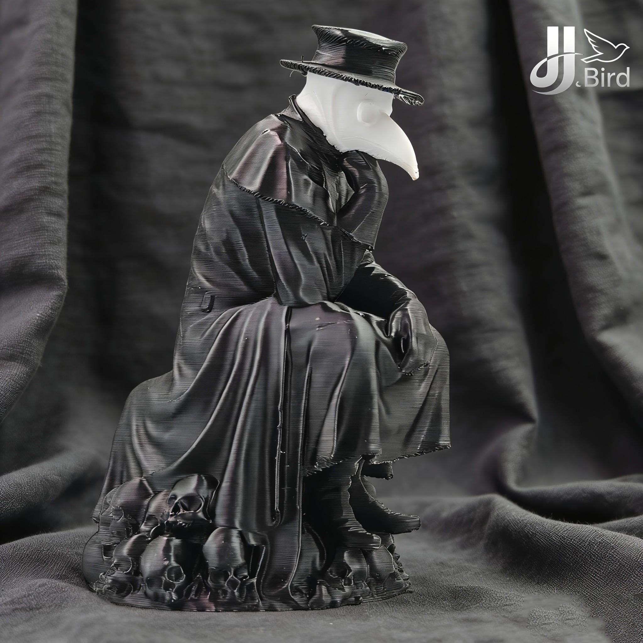 Thinking Pandemic Doctor Model Decoration, Collectible Figure, Home Room Bookshelf Decor, Desktop Ornament, Dark Vintage Style Statue