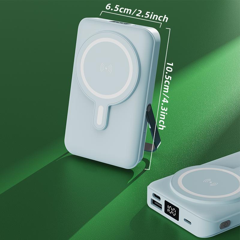 10000mAh Mobile Power Bank, Super Fast Charge, Magnetic Wireless Charging Bank, Portable Mobile Phone Charger For IPhone15pro/ 14max/ 13/ 12/ (USB, Type-c), Outdoor Emergency Power Backup Battery Pack for Heated Jacket Vest Pant