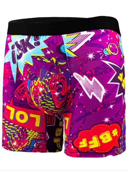 Men's Graphic Print Boxer Brief, Casual Comfy Breathable and Soft Underwear for Daily Wear, Mens Underwear for All Seasons, Undergarments