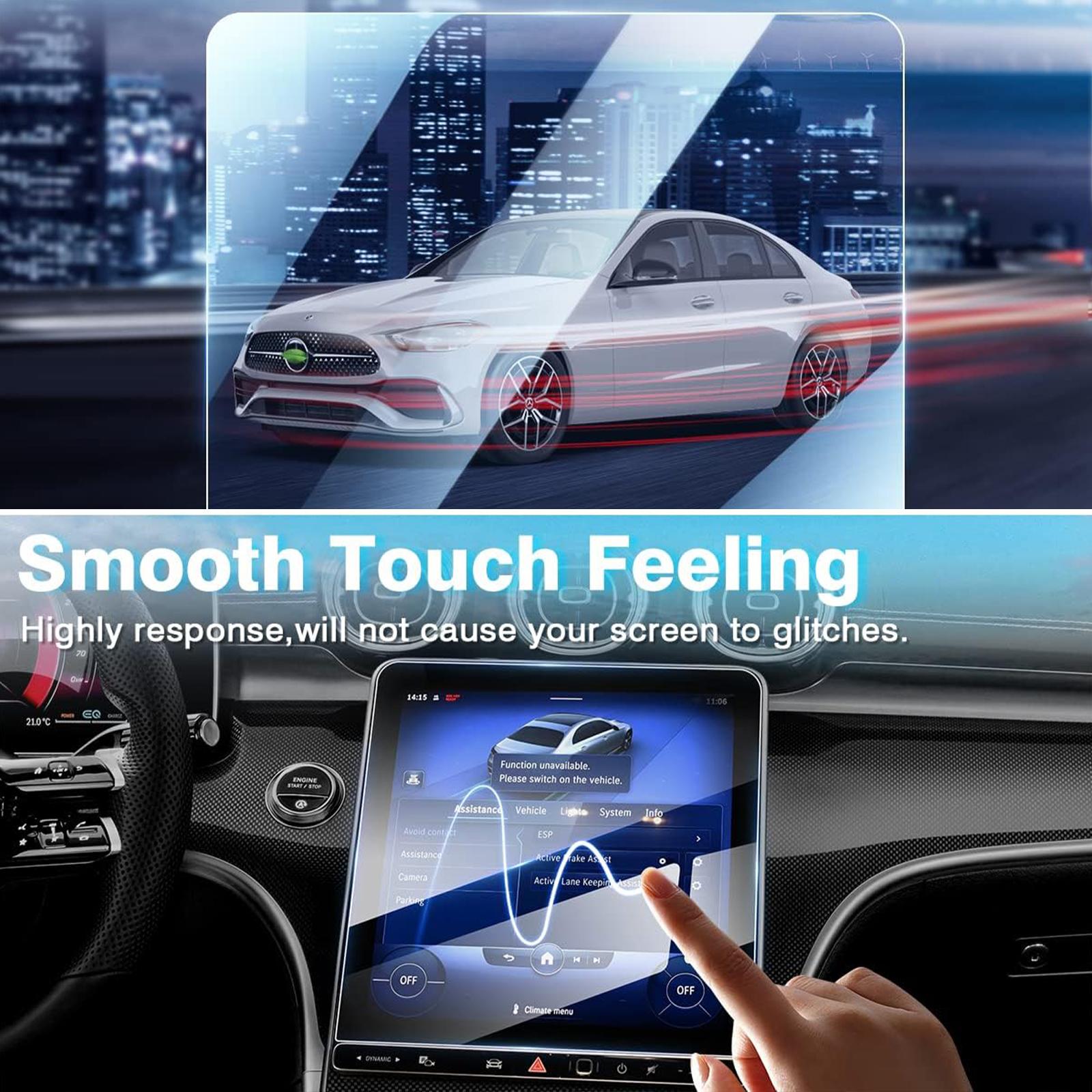 Canvcle 2 Pack Screen Protector for 2022 2023 2024 2025 Mercedes Benz C Class C250 C300 and 2023 2024 2025 GLC 300 11.9-Inch Touchscreen, 9H Tempered Glass for GLC 300 Accessories HD Anti Glare Smooth Durable Cover Protection Canvcle 2 Pack Screen Protector for 2022 2023 2024 2025 Mercedes Benz C Class C250 C300 and 2023 2024 2025 GLC 300 11.9-Inch Touchscreen, 9H Tempered Glass for GLC 300 Accessories HD Anti Glare Smooth Durable Cover Protection