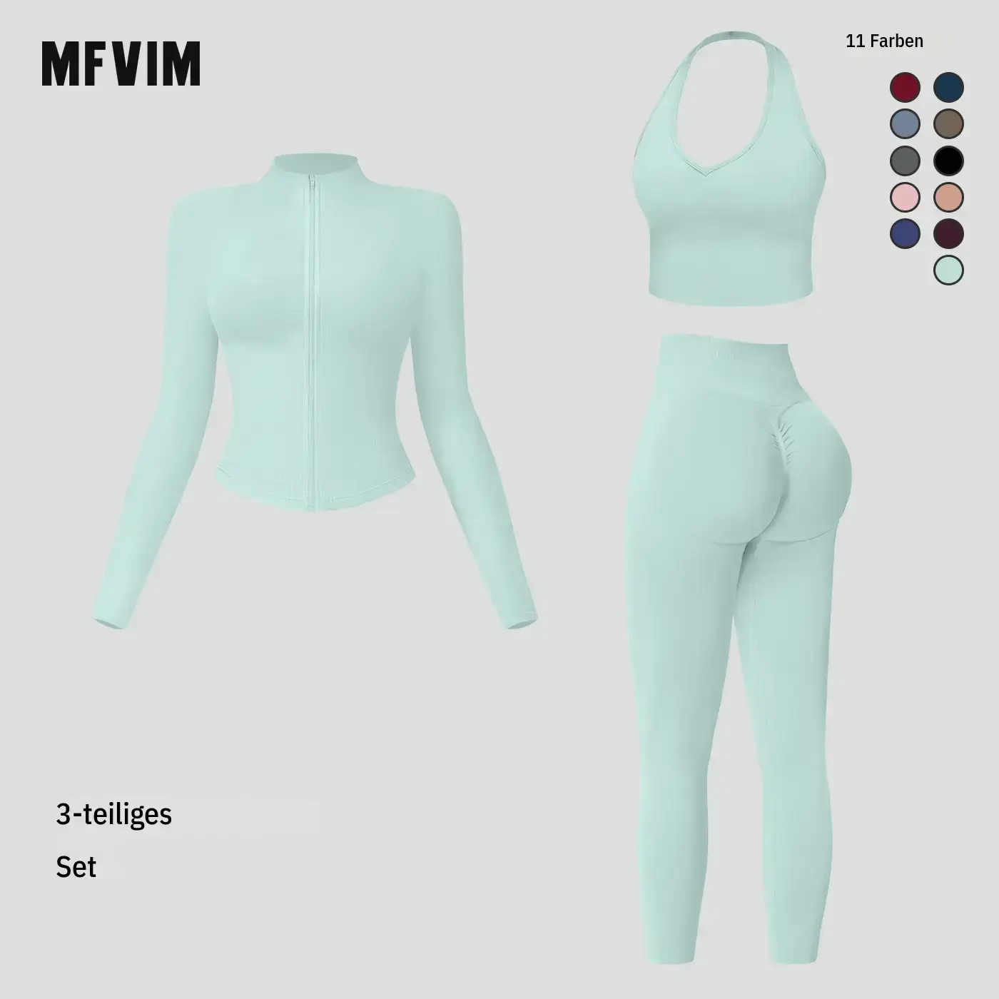 MFVIM Women's 2-Piece Solid Criss Cross Crop Tank Top, High Waist Leggings & Zip Up Crop Jacket Sweatsuit Set, Breathable Textured Thermal Lined Activewear for Yoga Gym, Women's Clothes Outfits Workout Sets,summerwins,travel essentials,camping essentials