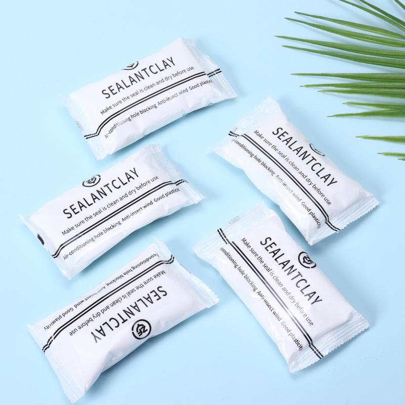 10Count Waterproof Sealing Mud, Quick Repair Mud, Repairing Wall Holes, Waterproof Sealing Putty for Pipe Connections, Wall Holes, Air Conditioning Holes. (5PCS white)