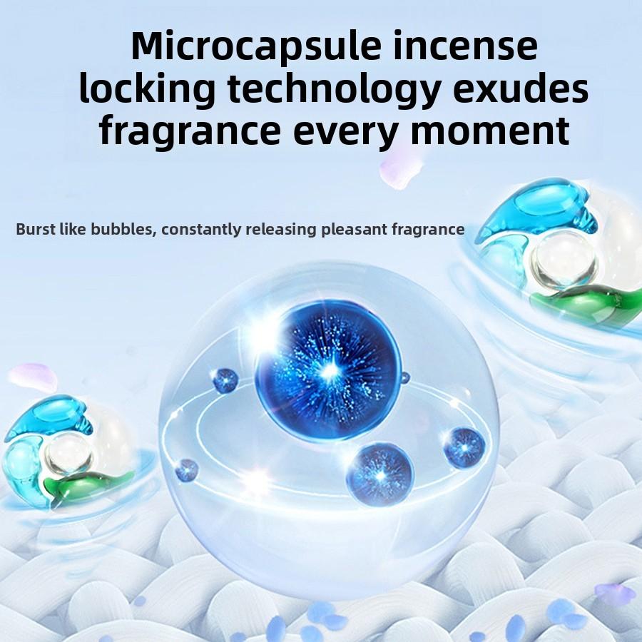 5-in-1 Blue Ocean Laundry Pods, 30 Pods/Box, 80 Pods/Bucket, Net Weight 12g per pod, Softens and prot clothes and colors, Powerful stain removal, Antibacterial and anti-mite, Cleans and leaves fragrance, Laundry Tools and Accessories