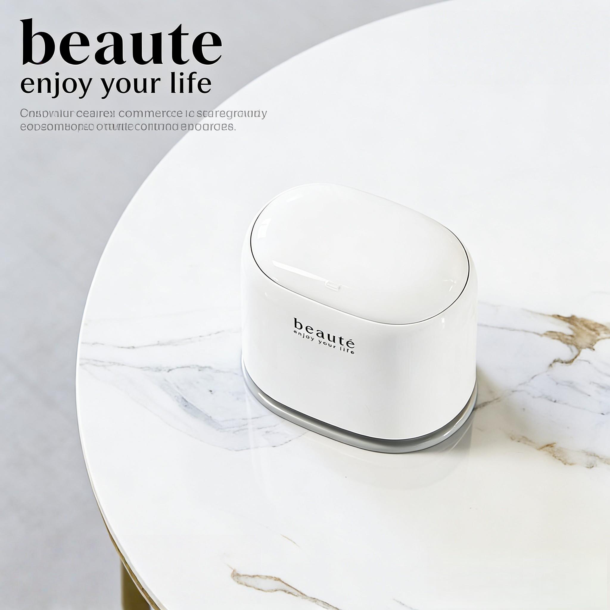 Stylish Press Type Desktop Garbage Bin, Luxury Design for Desk & Living Room, Compact Waste Container, Durable & Convenient for Daily Use