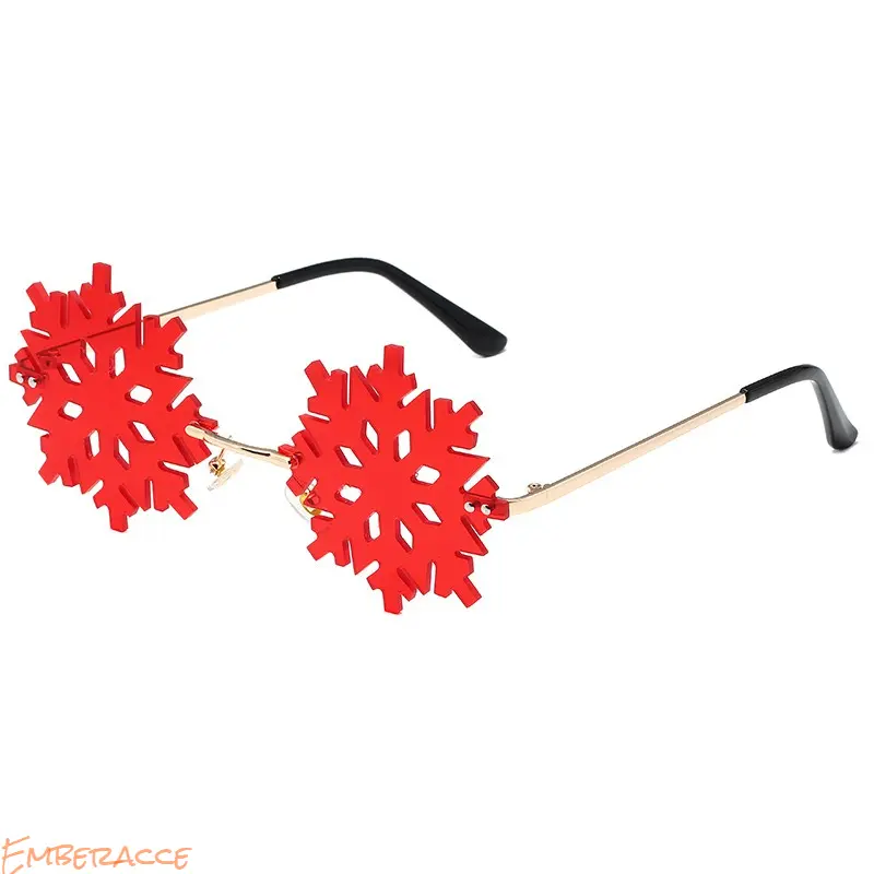 Novelty Christmas Snowflake Glasses for Women & Men, Funny Holiday Party Eyewear, Colorful Costume Dress Up Glasses, Cute Birthday Halloween Festival Accessories for Photoshoot, Cosplay, Christmas Party, Carnival, Gift
