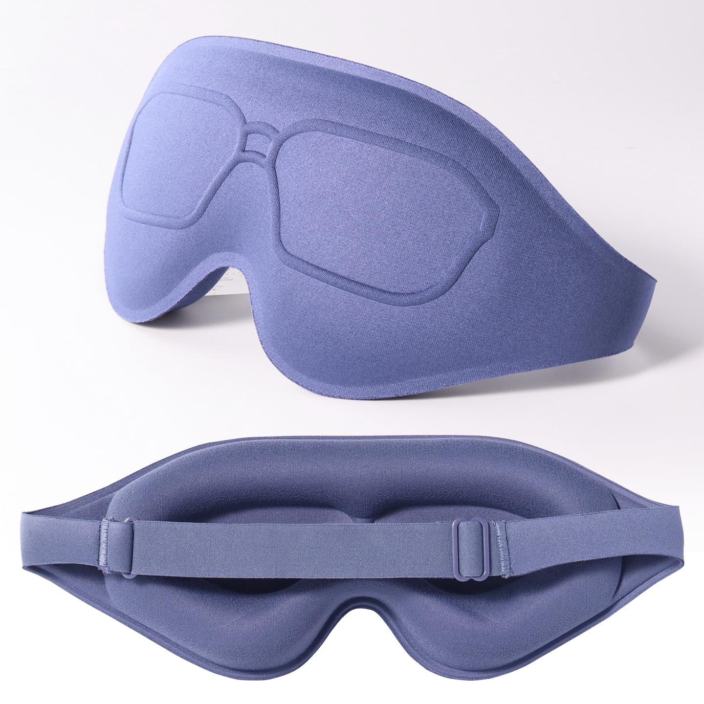 Upgraded Side Sleeper Sleep Mask, Full 3D Cup Design Zero Pressure, Breathable Fabric, Ideal for Travel, Naps, Shift Work, Unisex