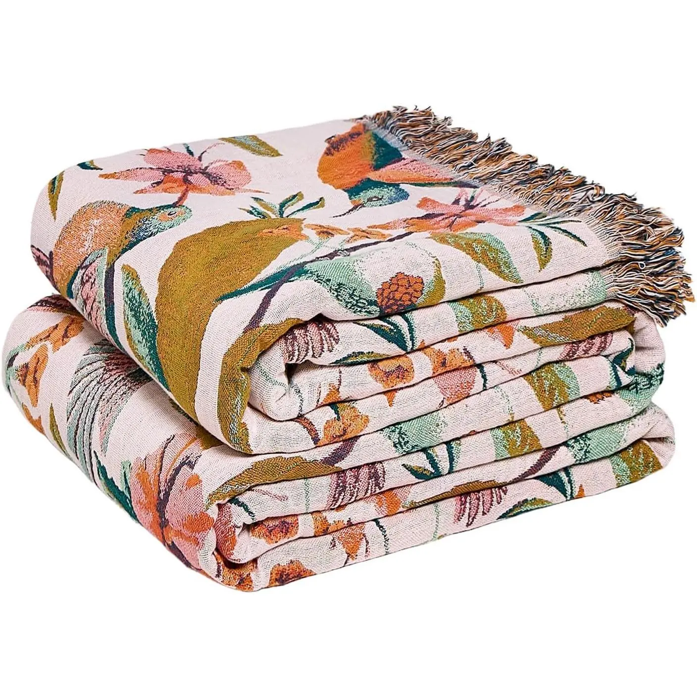 Floral&birds Green