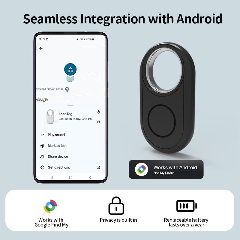 Google GPS Tracker for Android Smartphones, Precise Location Finder, Bluetooth-compatible Tracking Device for Keys Wallet Luggage Pets, Not for Apple Devices