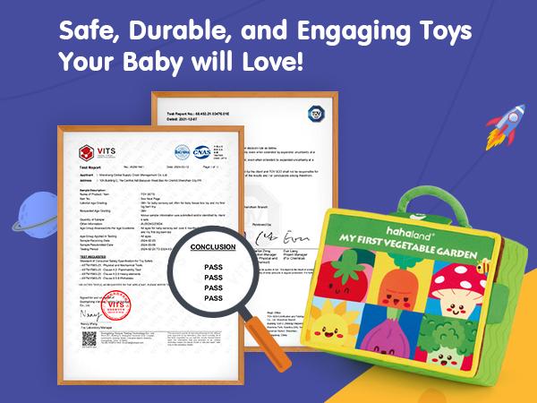 hahaland My First Garden Stuffed Toys Set Sensory for Babies 6-12 Months First Birthday Gift Plush Toy Montessori Educational Learning Toddler Toy with Rattle Maracas Cradle Safe Soft for Newborns & Infant Valentine's Day Gift for Kids - Cute