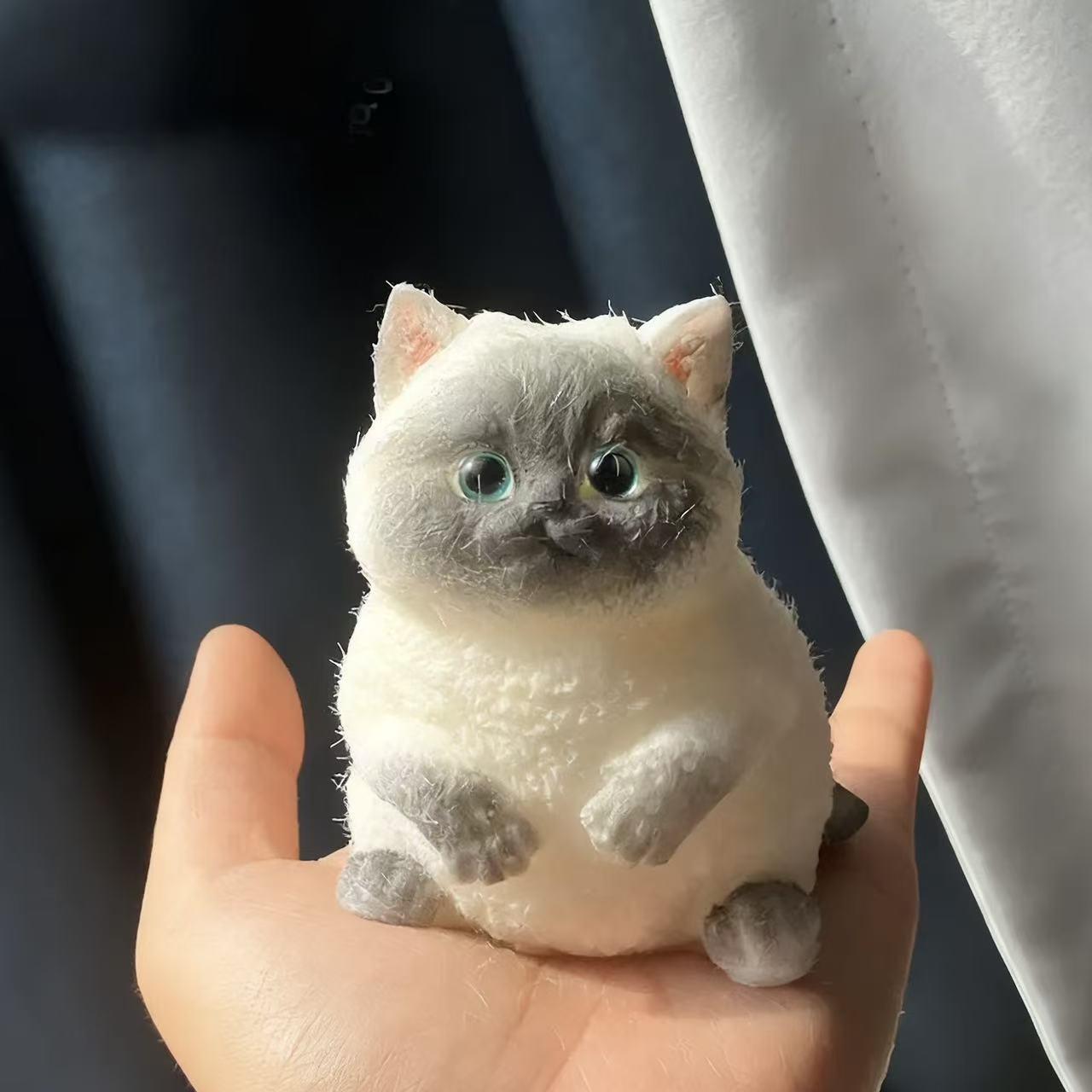 Cat Squeeze Toy, Soft Slow Bounce Sensory Toy, Ventilation Relaxation Tool, Durable Unique Design, Perfect for Office Desk, Birthday Gift, Kawaii Squishies