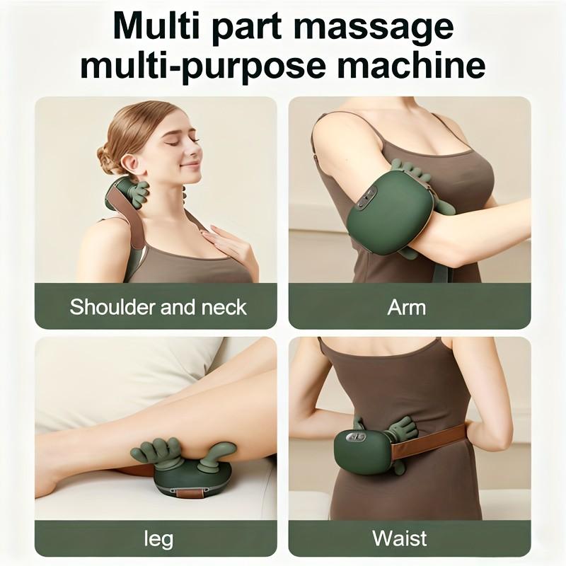 Multifunctional Electric Massage Device, Shoulder Neck Lower Abdomen, Acupressure and Kneading Pillow, Compact Lightweight Portable Massagers, Ideal Gift