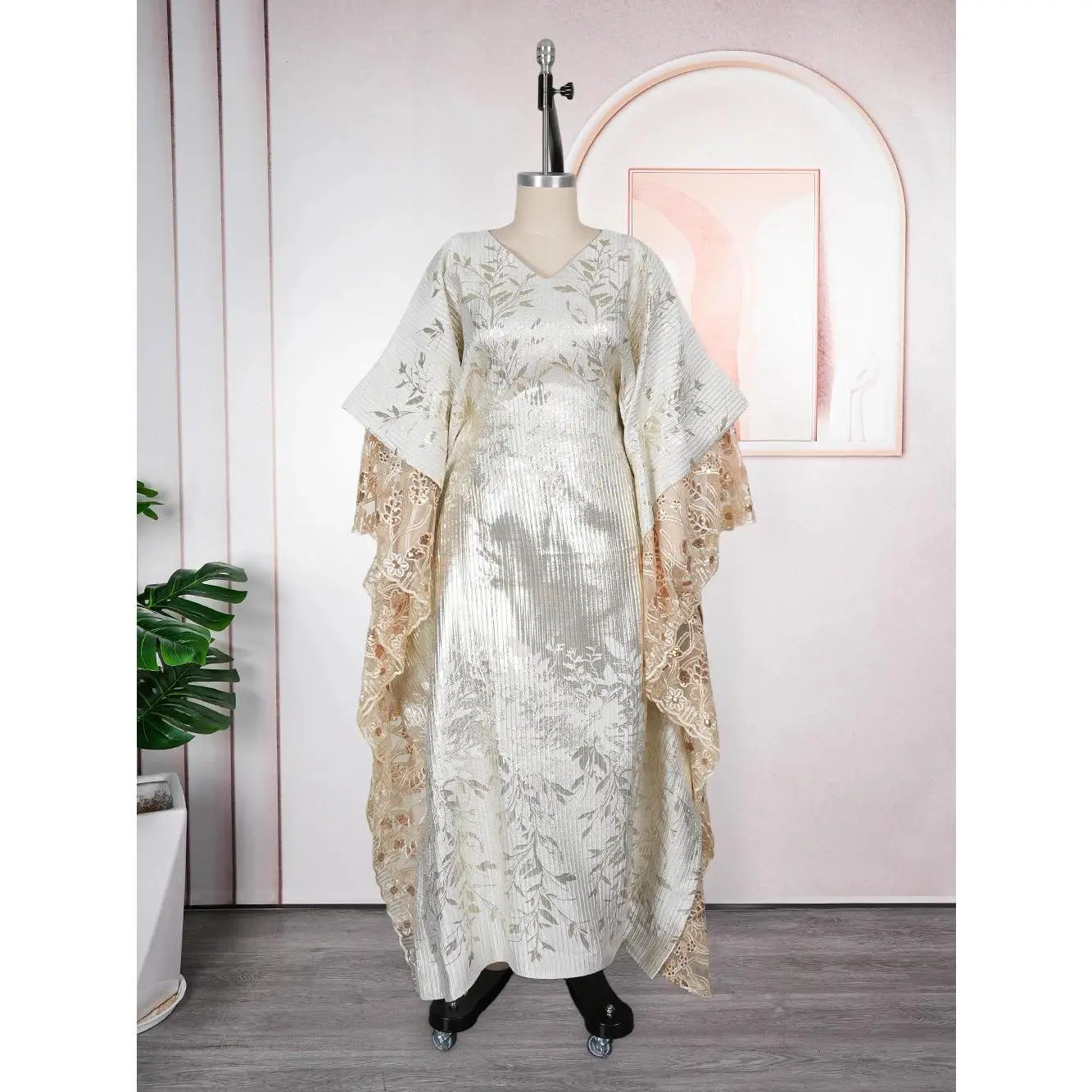 Plus Size African Clothes for Women Dashiki Ankara Lace Kaftan Boubou Robe Bazin Rich Design Luxury Wedding Party Dresses 2026