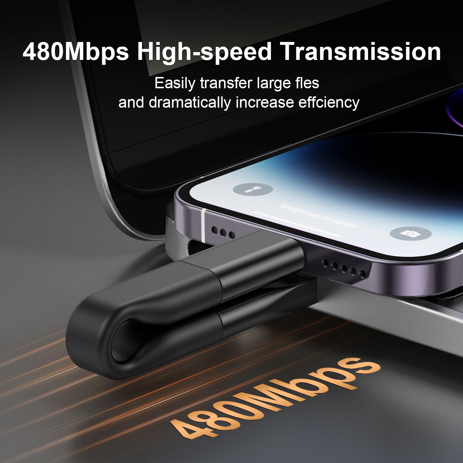 Four-In-One High-Speed USB Charging Data Cable, Compatible with S23, S21, Oneplus, Xiaomi 13, Huawei, Oppo, Supports Data Transfer & Max Power Output