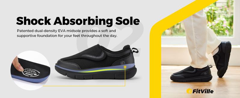 FitVille Men's EasyTop Wings Diabetic Shoes V9 Runner Sneaker FitVille Men's EasyTop Wings Diabetic Shoes V9 Runner Sneaker