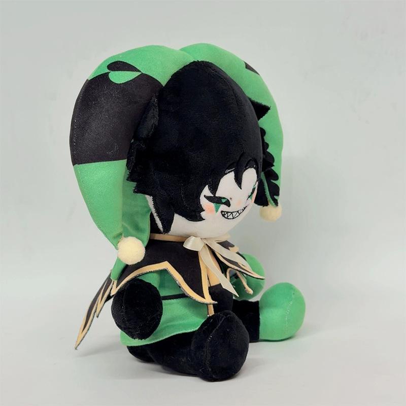Pierrot Harlequin The Freak Circus Plush Toys Peluche Doll Green Black Soft Stuffed Toy Collectible Gift For Anime Game Fans