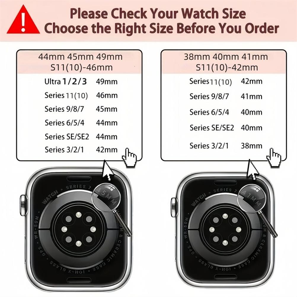Milan strap for Apple Watch with Milanese strap and magnetic clasp Series 11/10/9/8/7/6/5/4/3/2、SE1/SE2/SE3、Ultra 1-3， 38mm、40mm、41mm、42mm、44mm、45mm、46mm、49mm  Sizes available - Men's and Women's, Stainless Steel Mesh Magnetic Strap