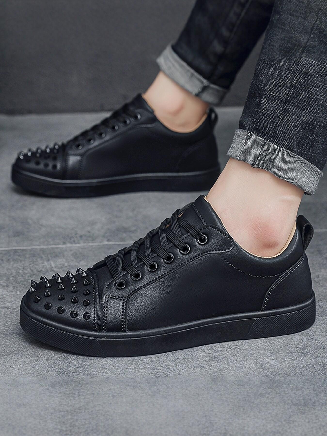 Men's Fashion Simple Rivet Board Shoes, Options, Sizes 39-44, All Seasons, Versatile Outdoor Wear