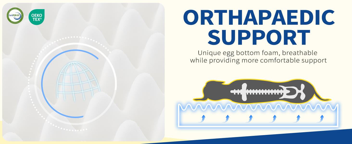 Made4pet Orthopedic Dog Beds for Large Dogs, Dog Sofa Couch Egg-Crate Foam  Pet Couch Bed with Washable Waterproof Cover