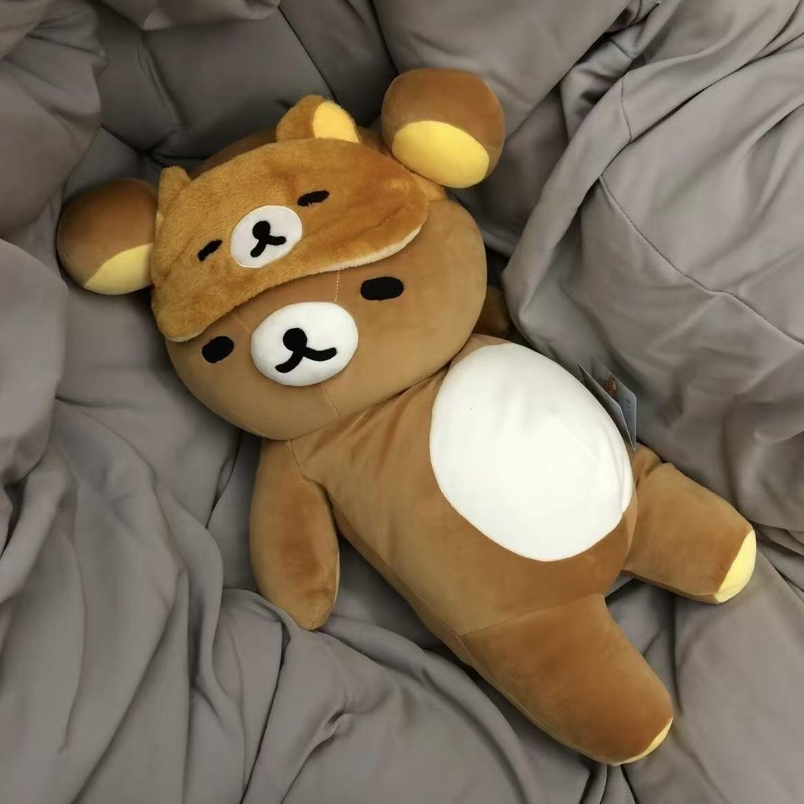 Cute Soft Rilakkuma Super Soft Big Pillow Plush Doll Cartoon Sleeping Position Sofa Bed Pillow Decoration Girl Birthday Gifts