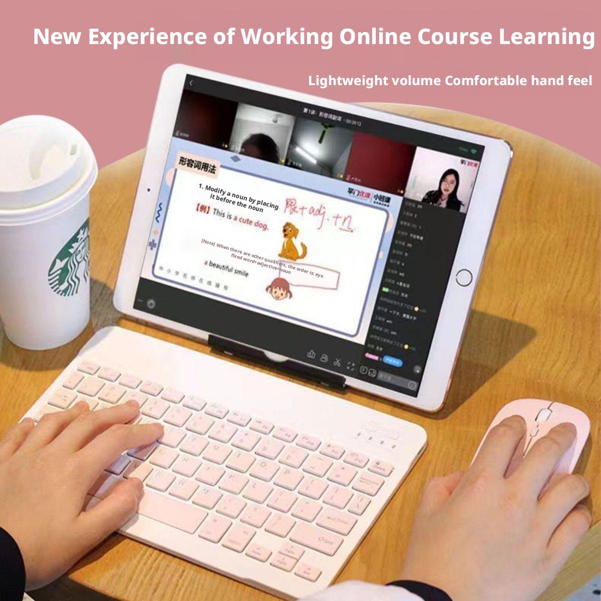 Wireless Keyboard and Mouse Compact Set, Compatible with iOS/iPad/MAC, Rechargeable Design, Optical Tracking, Ideal for Office Use