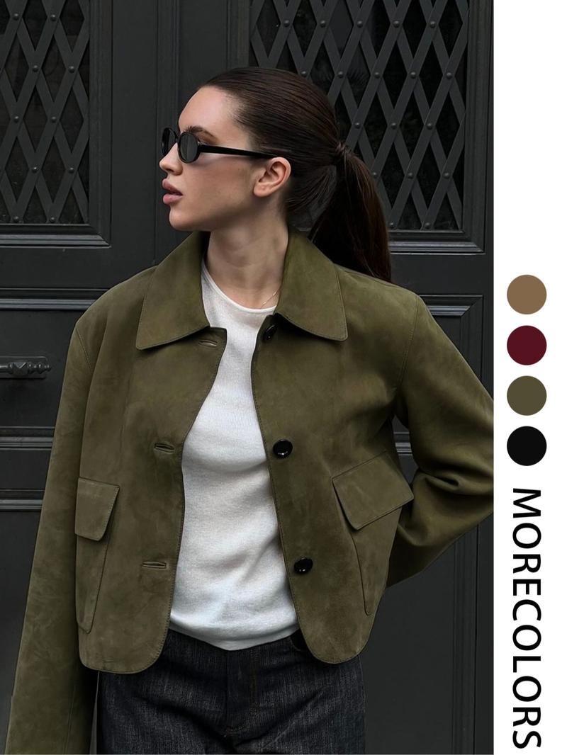 Women's New Autumn Winter Fashion Jacket Coat, Classic Style, Casual Versatile Outerwear, Comfortable & Stylish Women's Clothing