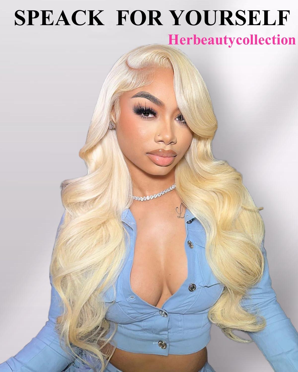 BB Face Blonde 613 Wigs Body Wave Lace Front Wigs 13x6 HD Lace Front Human Hair Wigs Pre Plucked HD Lace Wigs For Women 180 Density