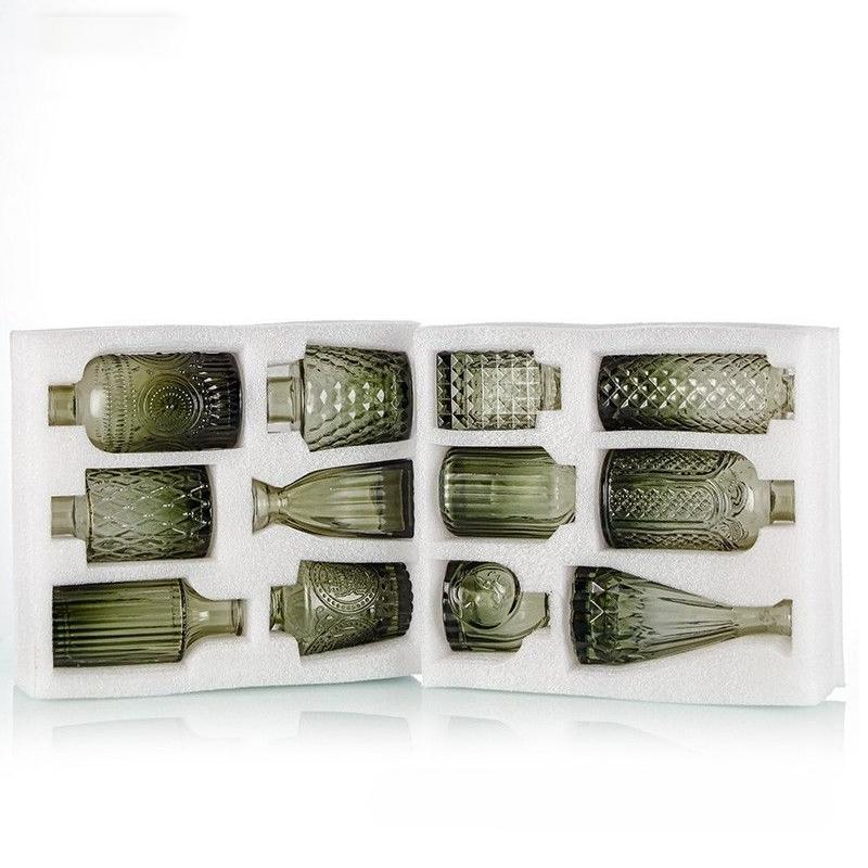 12pcs💐Glass Bud Vase Set As Wedding Centerpieces for Tables,Small Minimalist Vases for Flowers, Vintage Rustic Home Decor for Table Centerpiece Wedding Party, Birthday Party,Anniversary,Modern Clear Aromatherapy Bottle for Living Room Bedroom