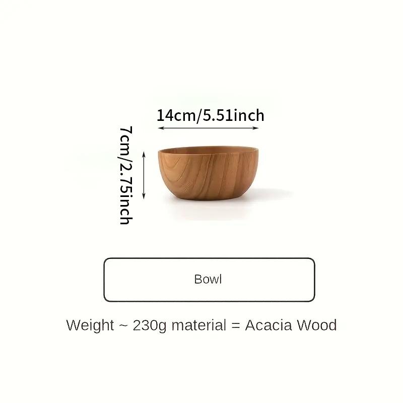 Handmade Natural Wood Bowl, Food Grade Oil Coating, Eco-Friendly Dinnerware, Salad/rice/soup Bowl, Unique Wooden Texture Design, Bowl with Lid