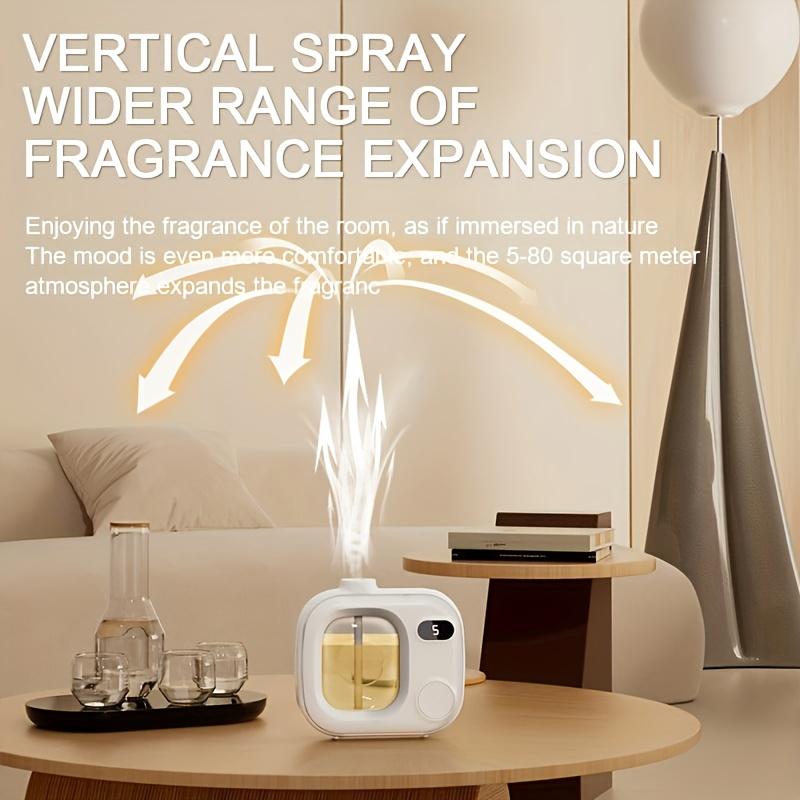 Intelligent aromatherapy machine, 5-speed automatic timed fragrance, containing 1/3/6/8 bottles of essential oils, bedroom and bathroom deodorizing, fresh air fragrance machine, essential art decoration for office, bedroom and bathroom,