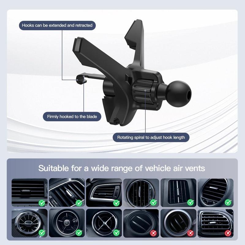 15W Wireless Fast-Charging Car Phone Mount for Foldable & Regular Smartphones, Super Stable Car Air Vent Phone Mount with Hook & Clip,One-Button 90° Rotation,One-Button Automatic Clamping,Compatible with iPhone, Samsung, Google and Other Smartphones 15W Wireless Fast-Charging Car Phone Mount for Foldable & Regular Smartphones, Super Stable Car Air Vent Phone Mount with Hook & Clip,One-Button 90° Rotation,One-Button Automatic Clamping,Compatible with iPhone, Samsung, Google and Other Smartphones