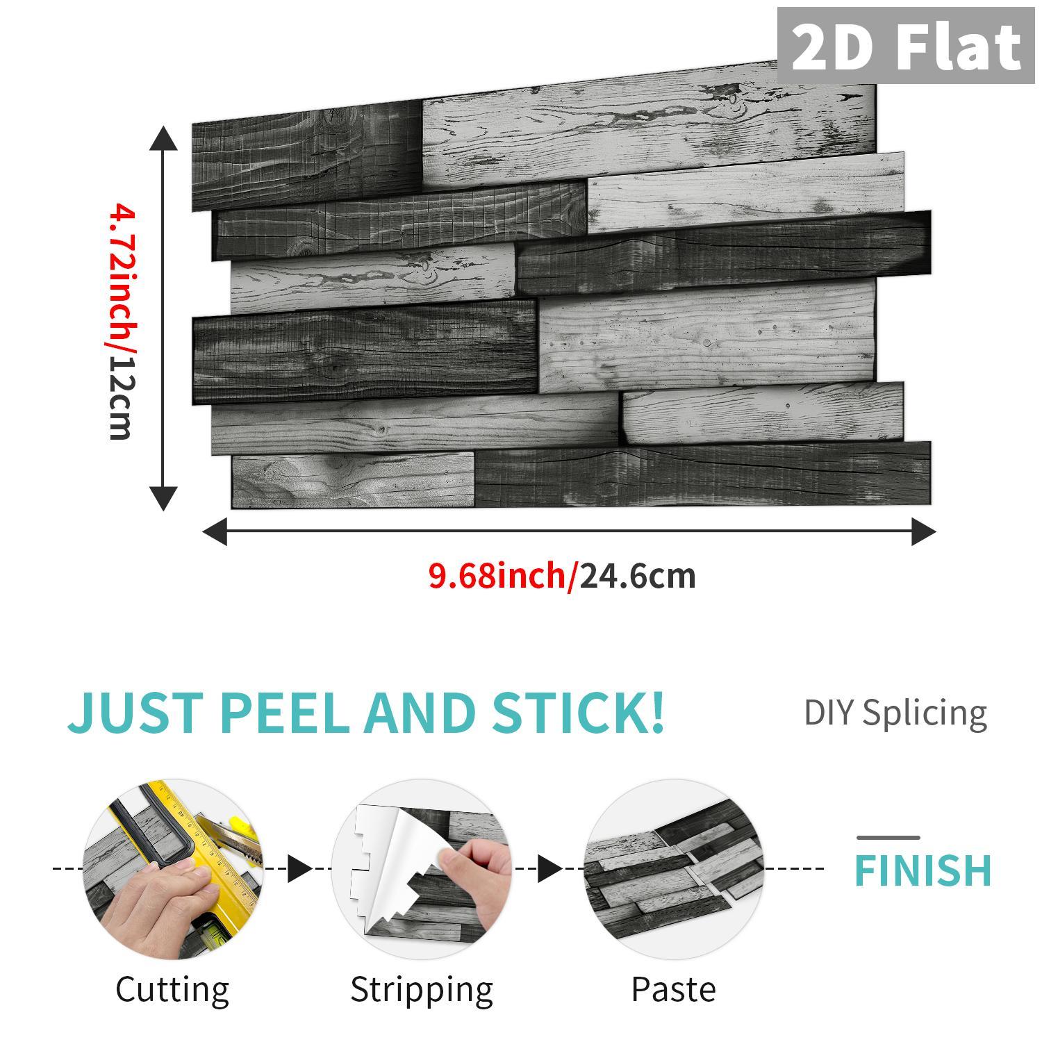 12/24/48PCS Irregular Tile Stickers | PVC Black-Gray Skin-Feel Marble | Waterproof Oil-Proof Kitchen Bathroom Decoration Kitchen Bath Self-Adhesive Decor 2. Black-Gray Marble Tile Stickers 12/24/48PCS | PVC Skin Decorative Wall Sticker