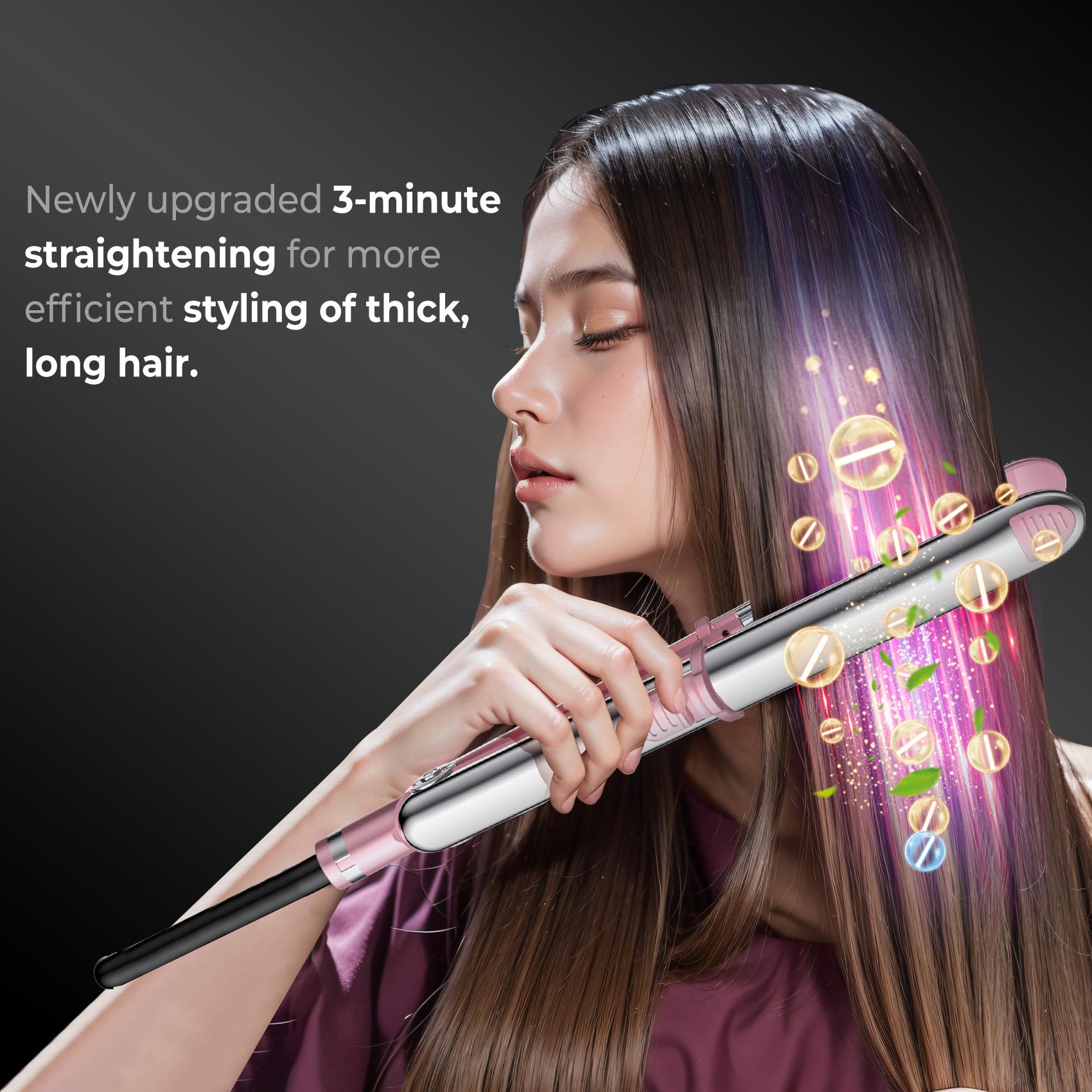 Professional Flat Iron Hair Straightener, Titanium Hair Straightening Ionic Fast Heating Hair Tools, 2 in 1 Hair Straightener Hair Curler, Hair Styling Tools for Women, Gift