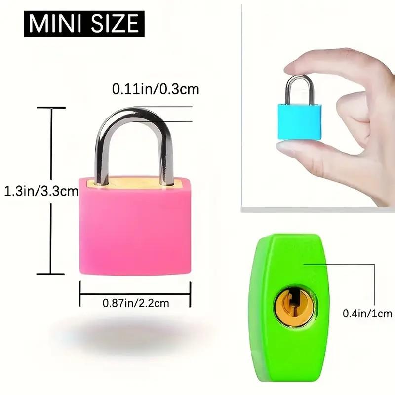 Mini Copper Padlock with Key, Luggage and Backpack Security, Gym Storage Cabinet, Suitcase, Classroom Games, Durable Lock