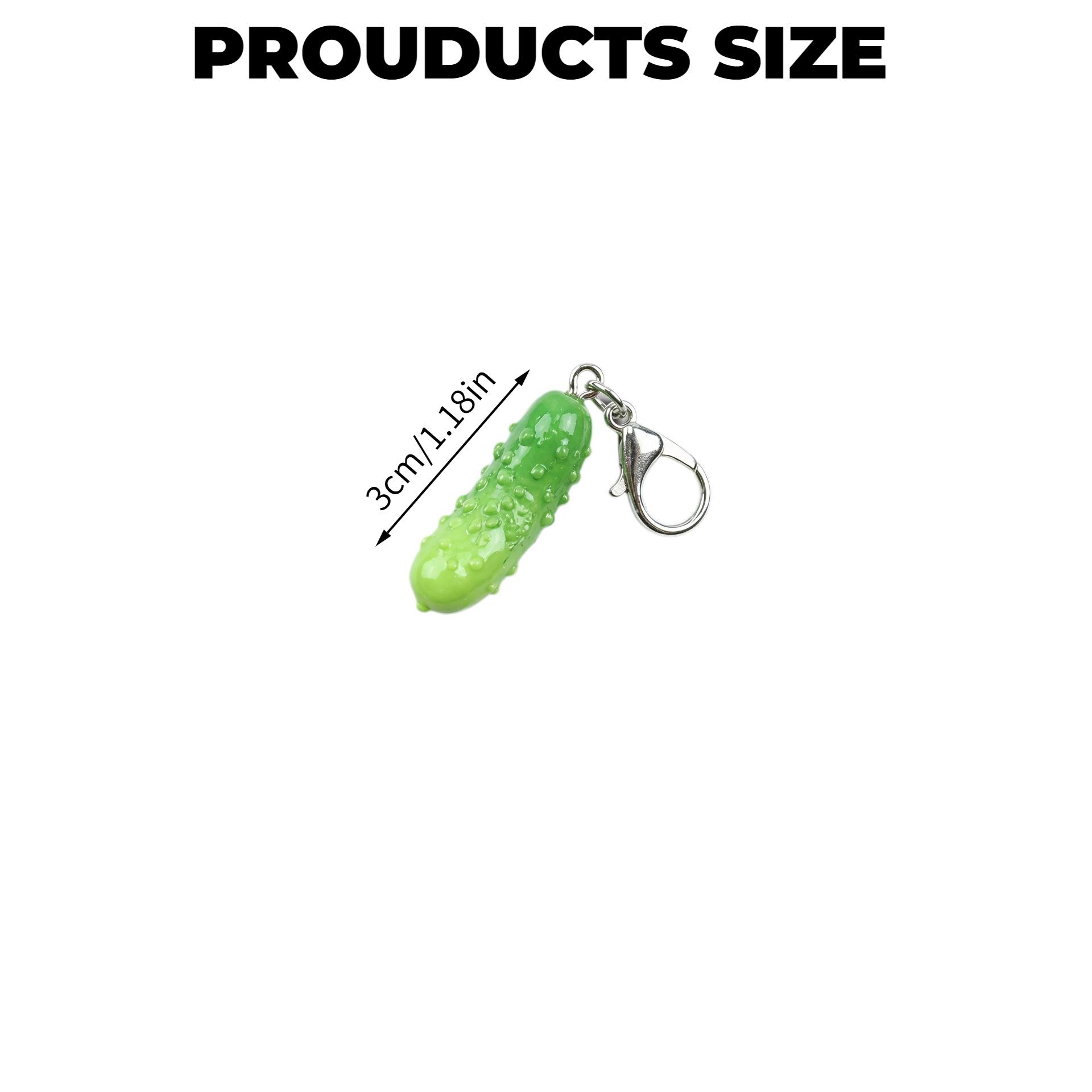 Cucumber Shaped Pickle Themed Keychains for Men, Cute Fruit Design Keychain with Pocket Card, Fashion Accessories for Women & Men for Birthday Gift, Gifts for Her, Charms, Lightweight Keychain, Trendy Cute Keychain, Cool Keychains, Key Rings-YY0
