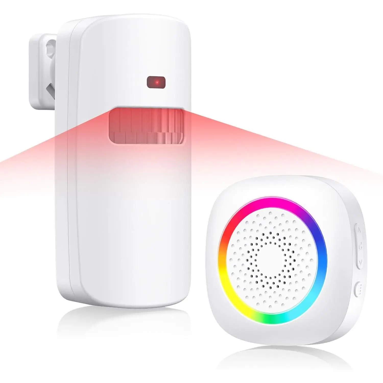 Motion Sensor Door Chime,  Detection PIR Entry Alert(5S Interval ) with 61 Chimes, 5 Volume Levels, RGB Light , Easy Install for Business, , , Visitors