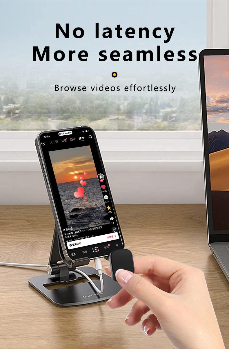 Mouse Ring Remote Control with Touchpad,Smart Automatic Screen Clicker Device，Continuous Clicker，Scrolling Ring Remote Control S