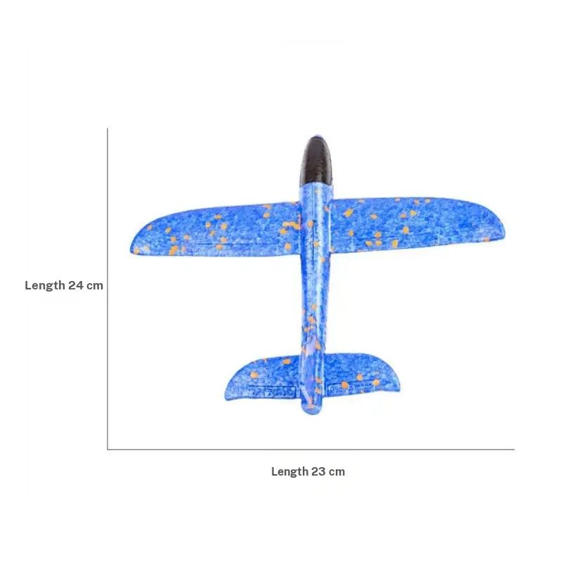 9.45'' Foam Glider Plane Toy for Boys, Flying Toys Birthday Gifts for Boys Girls Ages 4-12, Fun Outdoor Play Equipment