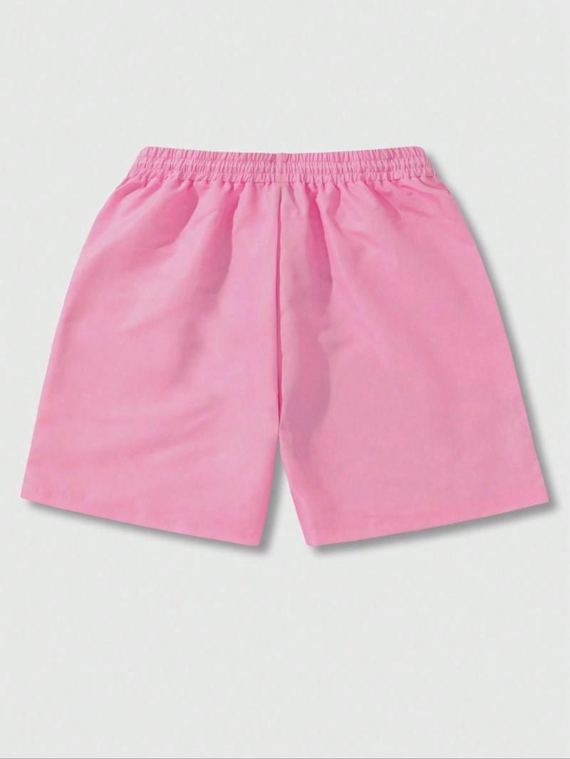 Men's Figure & Hand & Star Print Drawstring Waist Shorts, Regular Fit Casual Street Pocket Shorts for Fall & Winter, Men's Bottoms for Daily Wear, Menswear, Lightweight Beach Shorts, Casual Streetwear Shorts