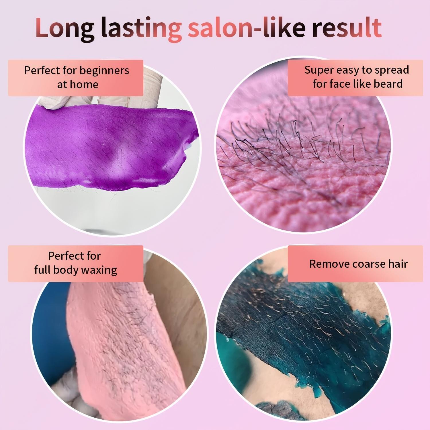 Viilife Wax Heater Depilatory Kit, Portable Wax Heater, Includes 4 Packs of Wax Beans and Sticks, Full Body Hair Removal Set for Beginners