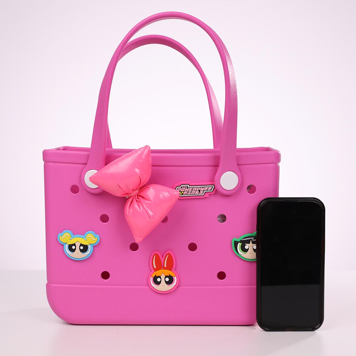 The Powerpuff Girls Collection Holes Handheld Bag - Lightweight Handheld Bag for Women Beach Grocery Shopping, Cartoon Collab, Casual Outings Easter Basket,Hole Bags with a Hole Diameter of 1 cm The Powerpuff Girls Collection Holes Handheld Bag - Lightweight Handheld Bag for Women Beach Grocery Shopping, Cartoon Collab, Casual Outings Easter Basket,Hole Bags with a Hole Diameter of 1 cm