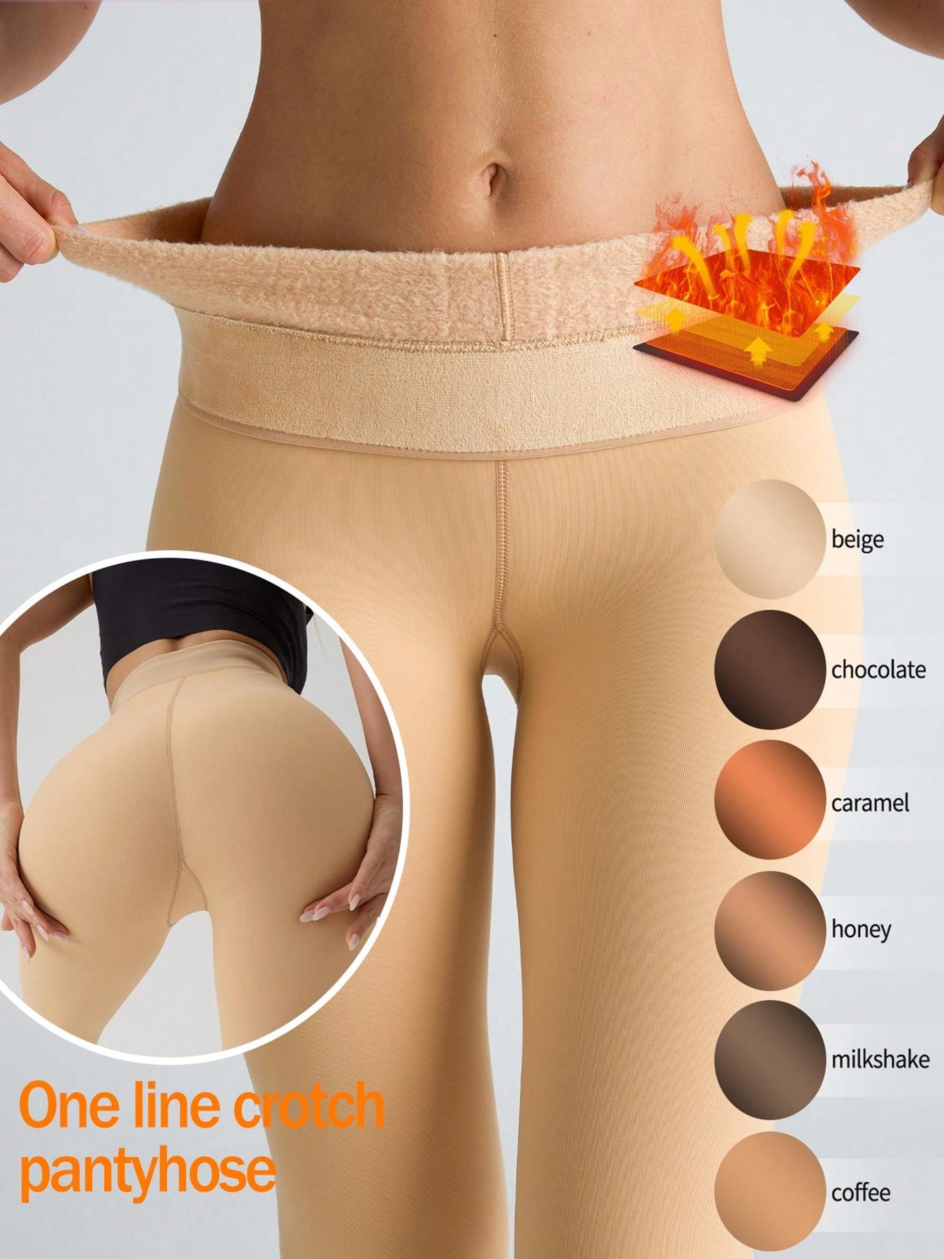 Fleece-Lined High-Waist Tights, 200g Thick Warm Leggings, Multiple Colors, All-Season Wear, Perfect for Cold Weather & Daily Use