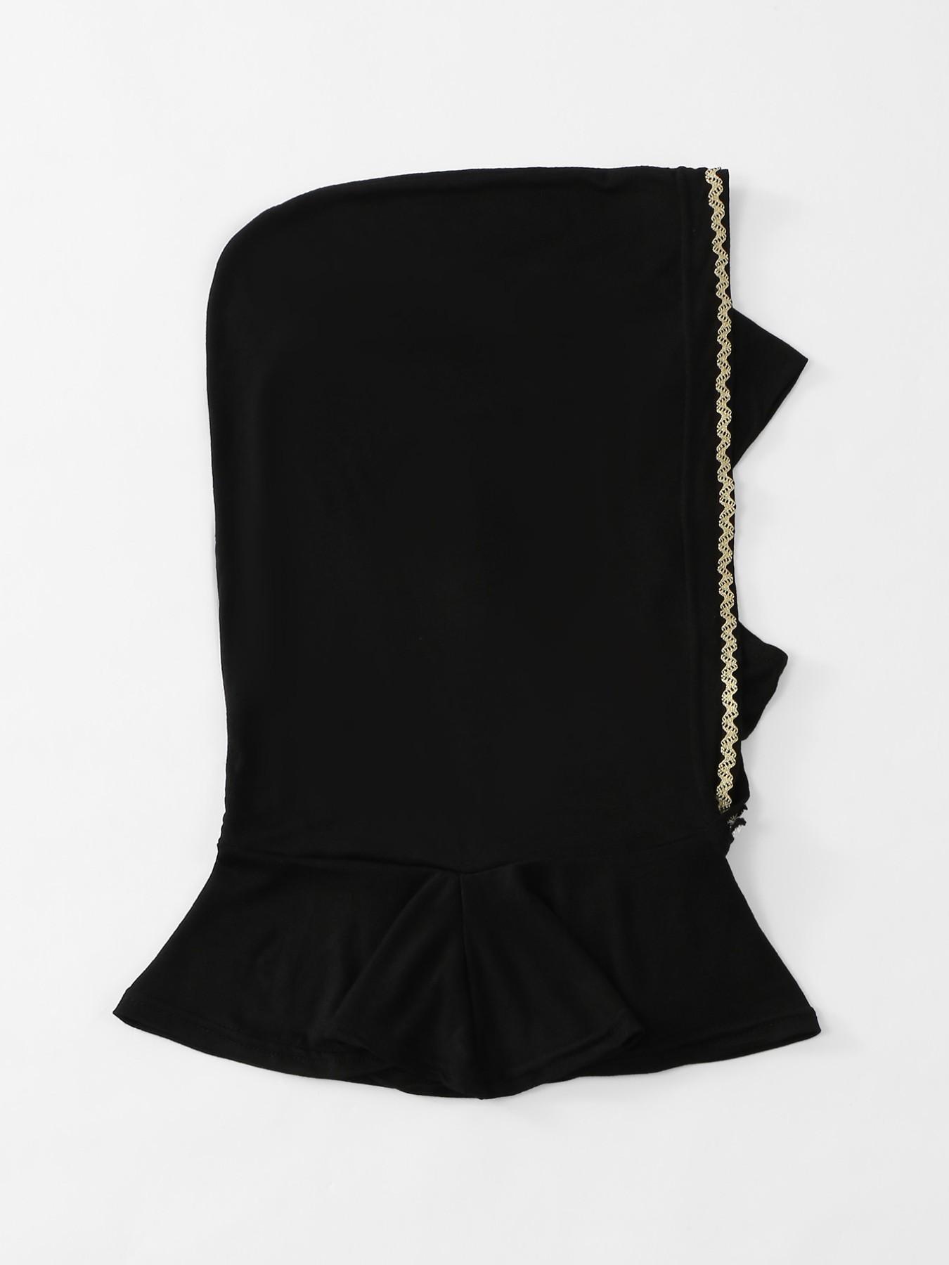 1pc Dual-Layer Sun Protection Hijab, Boho Style Muslim Headscarf, UV Protection Fashion Accessory, Soft Fabric, All Seasons