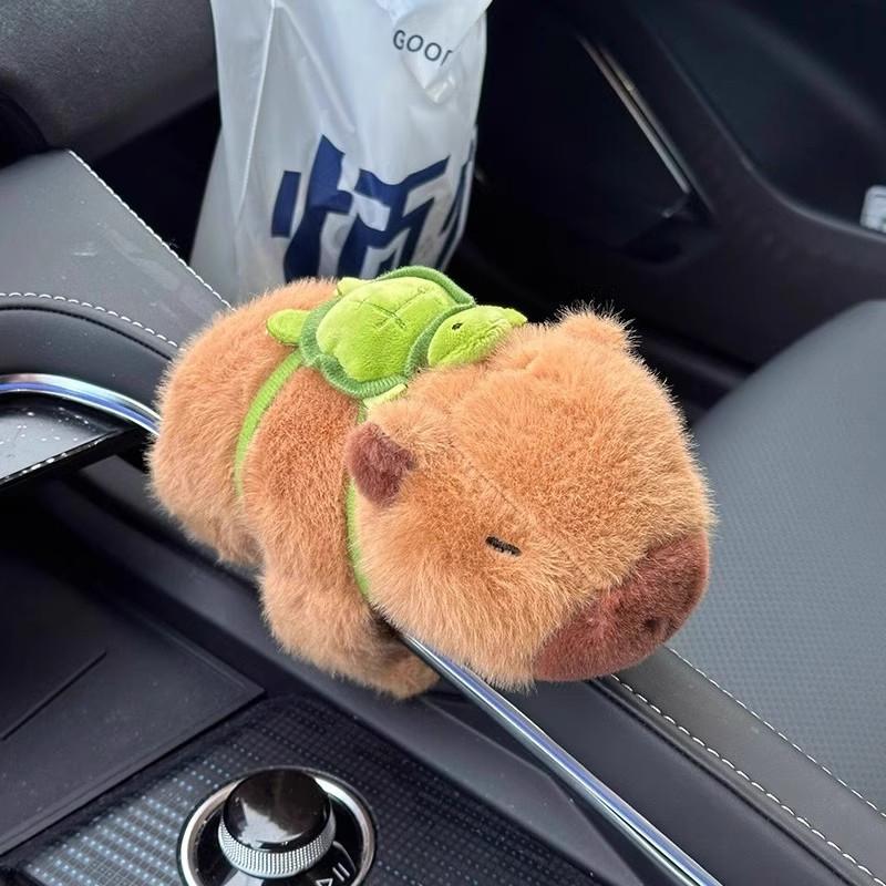 Cute Capybara Stuffed Animal Plush Toy with Turtle Backpack, 1 Count Capybara Snap Ring, Perfect for Birthday, Festival, Ideal Gifts & Home Decor Accessories