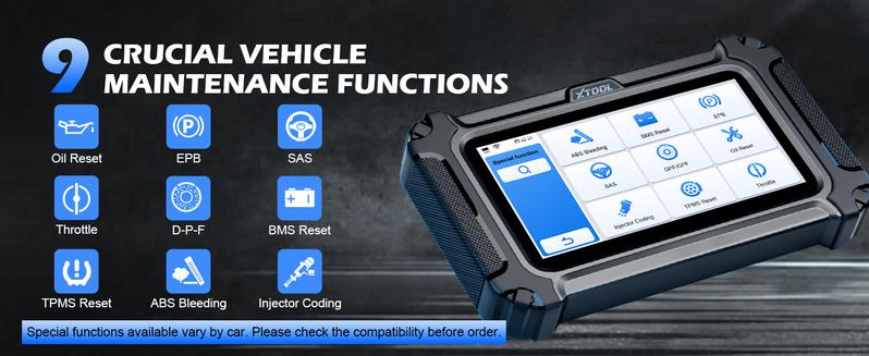 XTOOL D5 OBD2 Scanner ECM/TCM/ABS/SRS Car Diagnostic Tool with Oil Reset, Electronic Parking Brake Reset, ABS Bleed, Throttle Relearn, Clear Check Engine Light, Lifetime Free Updates car diagnosis scanner Automotive Vehicle Special Functions Obd2