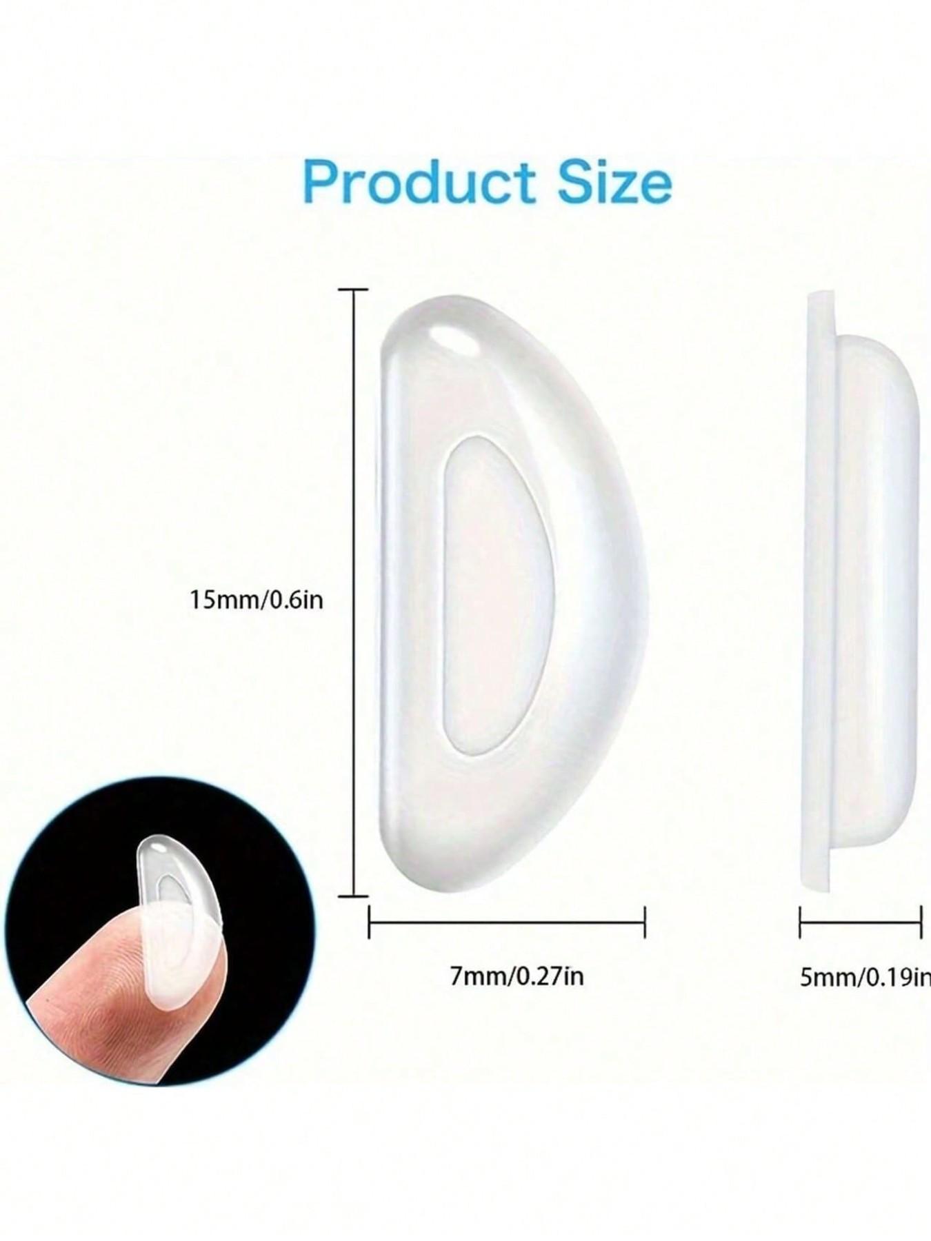 Soft Silicone Nose Pads - Non-Sli p Enhanced Air Chamber Suitable For All-Plastic Frame Nose Pads Concave And Convex D-Type Nose Pads Glasses Accessories Tasteless Eye Protection Accessories