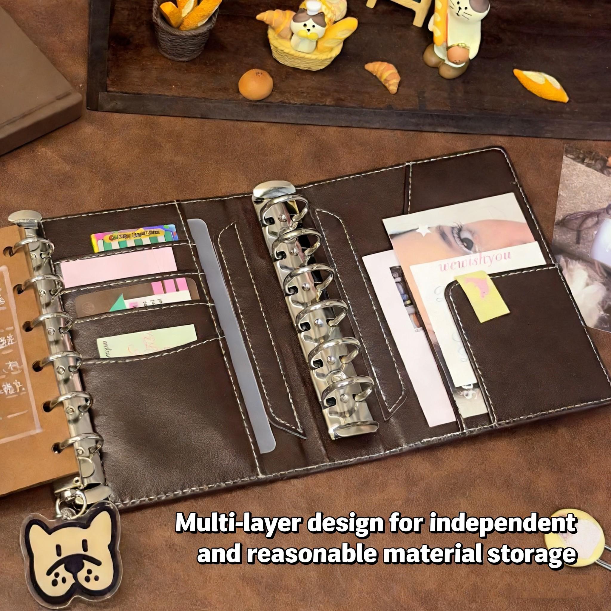 French Vintage Dual Ring Notebook, Elegant Creative Detachable DIY Journal, Loose-Leaf Planner, Perfect for Note-Taking & Organization