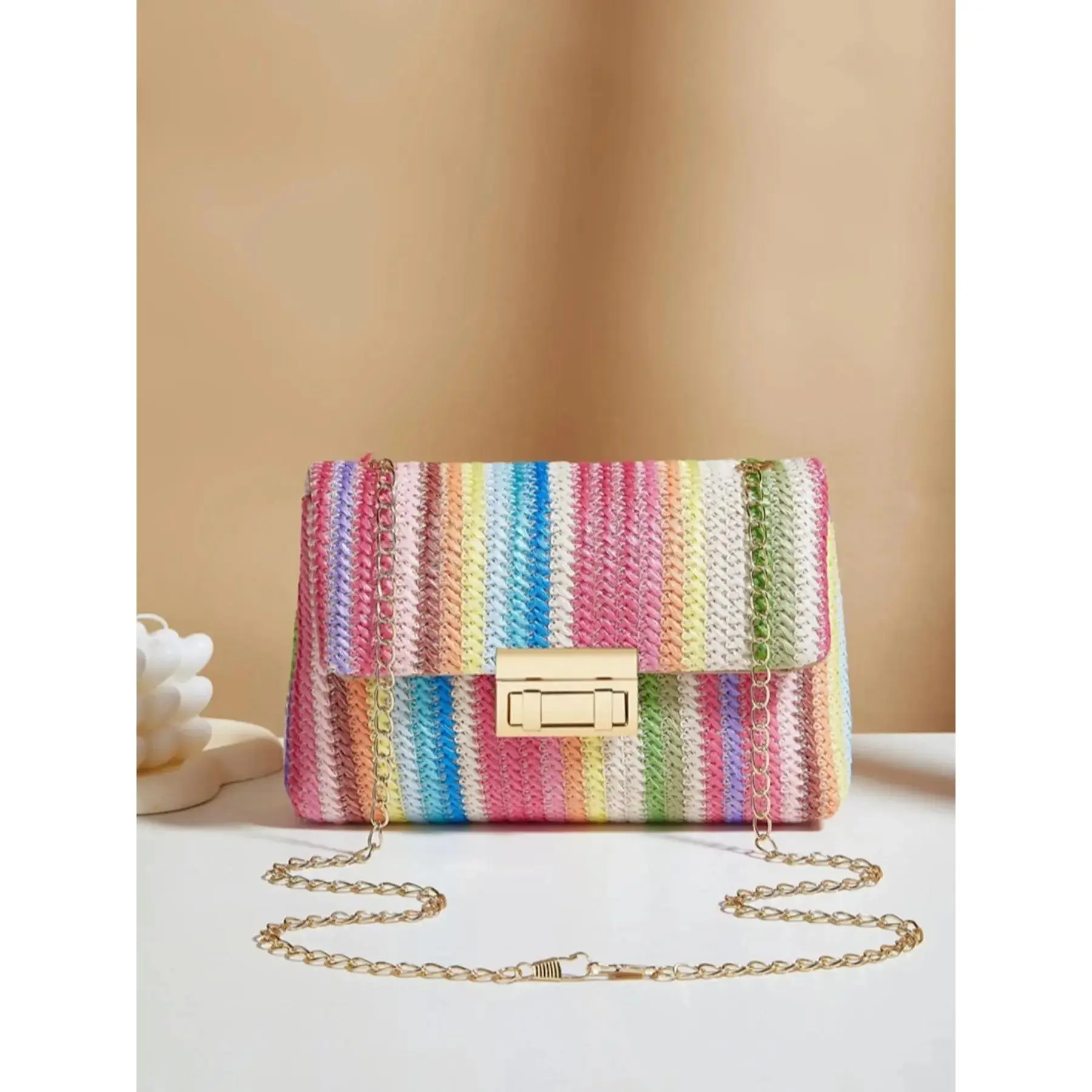 Y2K Rainbow Crossbody Colorblock Bag FOR DAY TO NIGHT! 🌈✨ #y2kfashion #daytonightbag #aesthetic