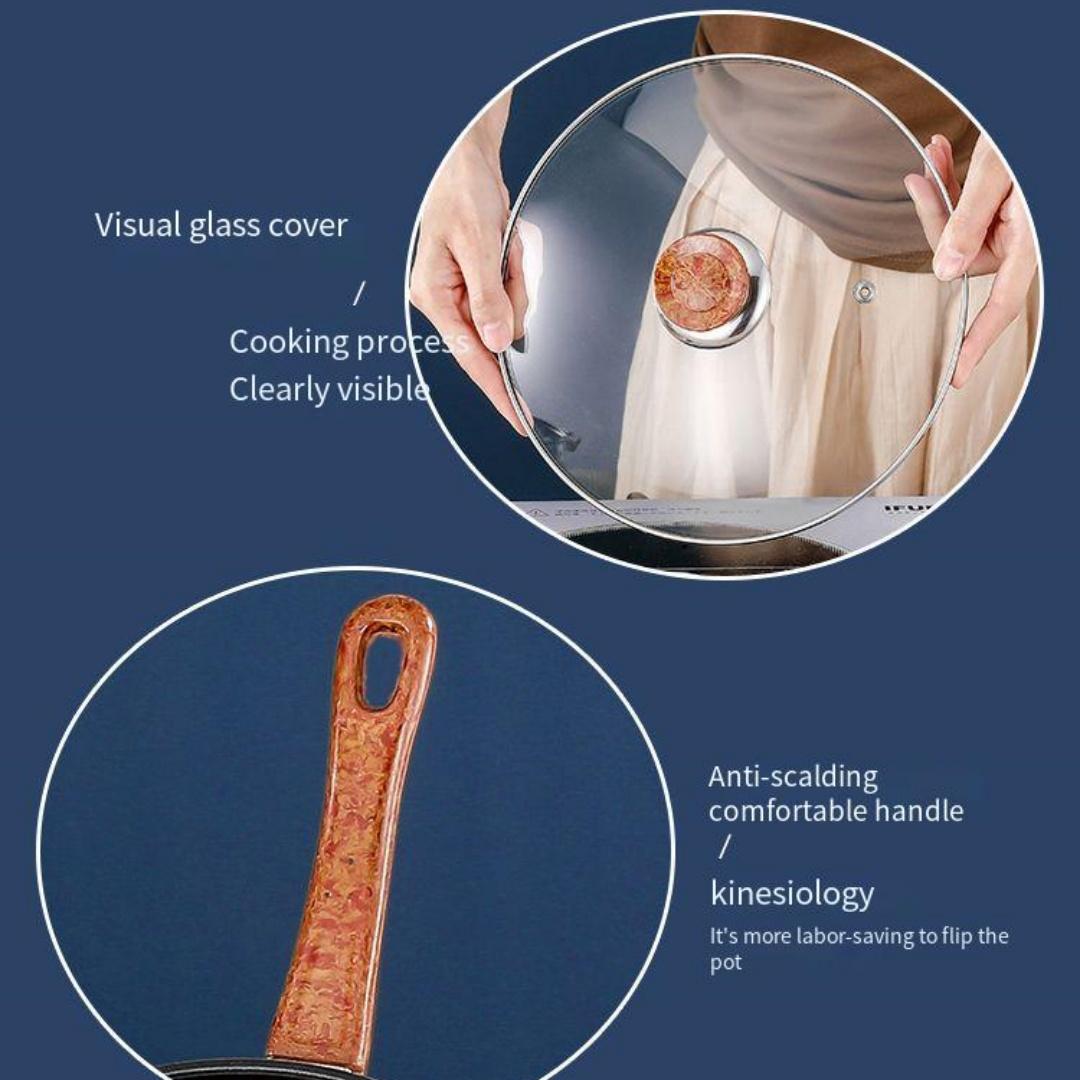 6pc Stainless Steel Multi-Function Cookware Set, Durable Easy Clean Non-Stick Pot, Soup Pot, Milk Pot, Fry Pan, Water Kettle Suitable for restaurant and home kitchens